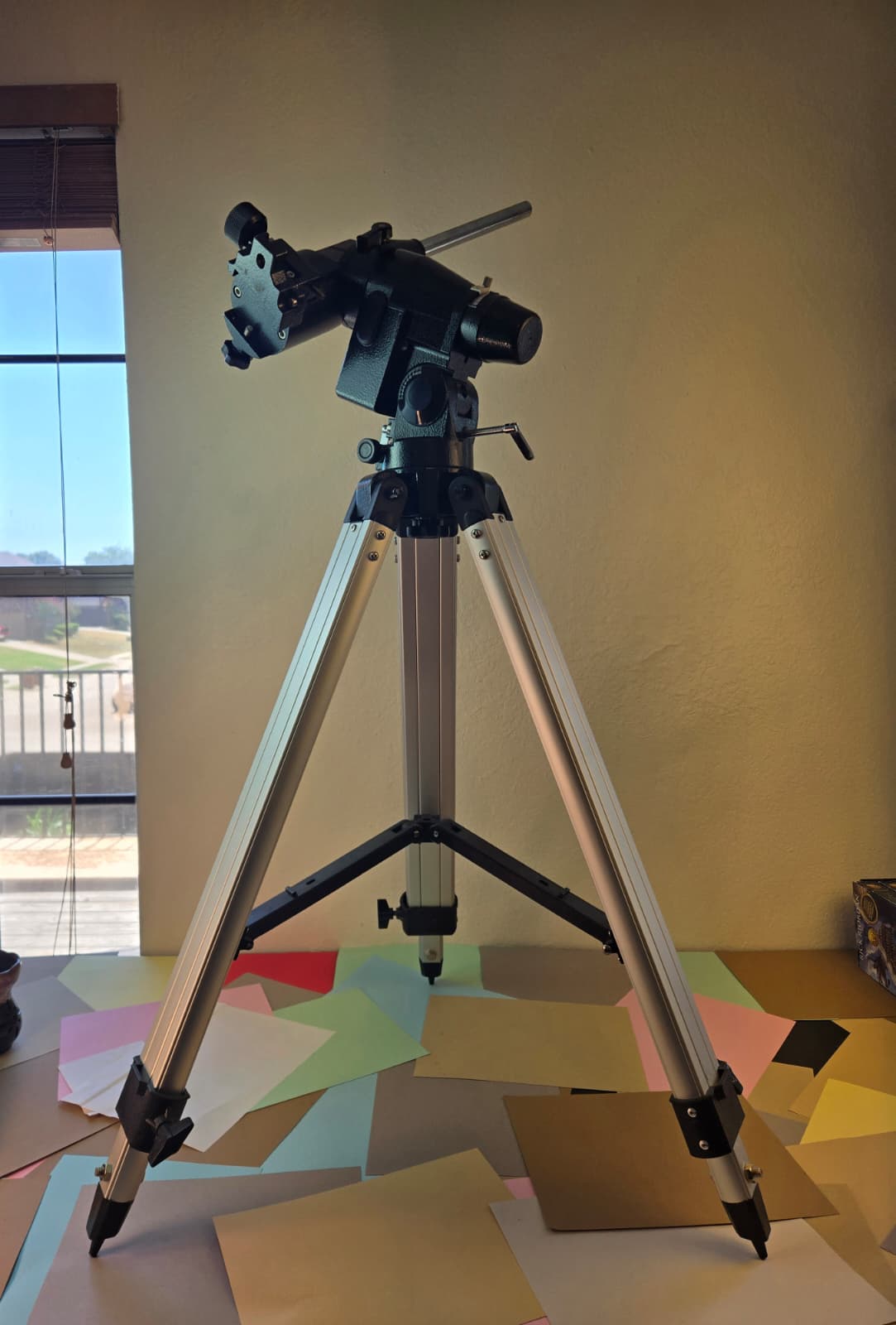 Manual Equatorial Telescope Mount with Aluminum Tripod