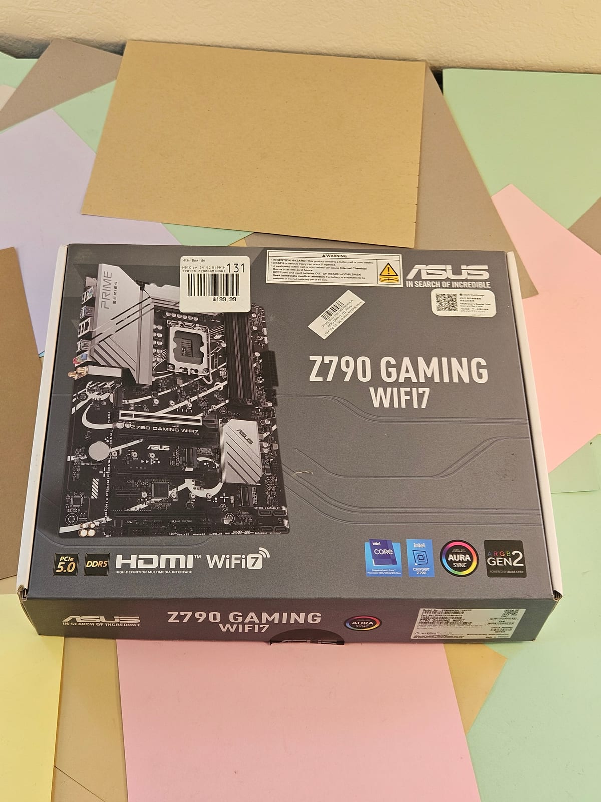 EMPTY BOX ONLY ASUS Z790 Gaming WiFi7 Motherboard Box