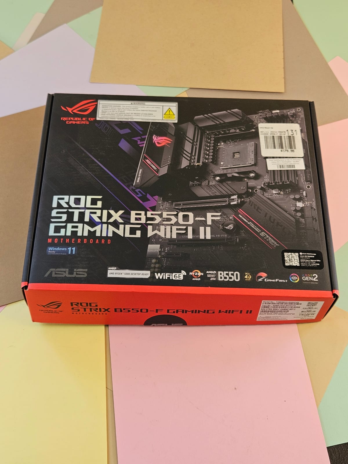 EMPTY BOX ONLY ASUS ROG Strix B550-F Gaming WiFi II Box