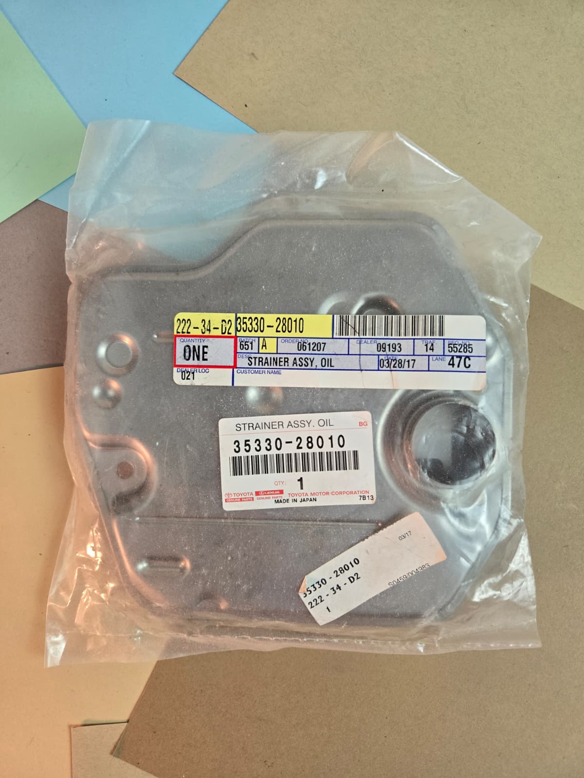 Toyota/Lexus Oil Strainer Assembly 35330-28010