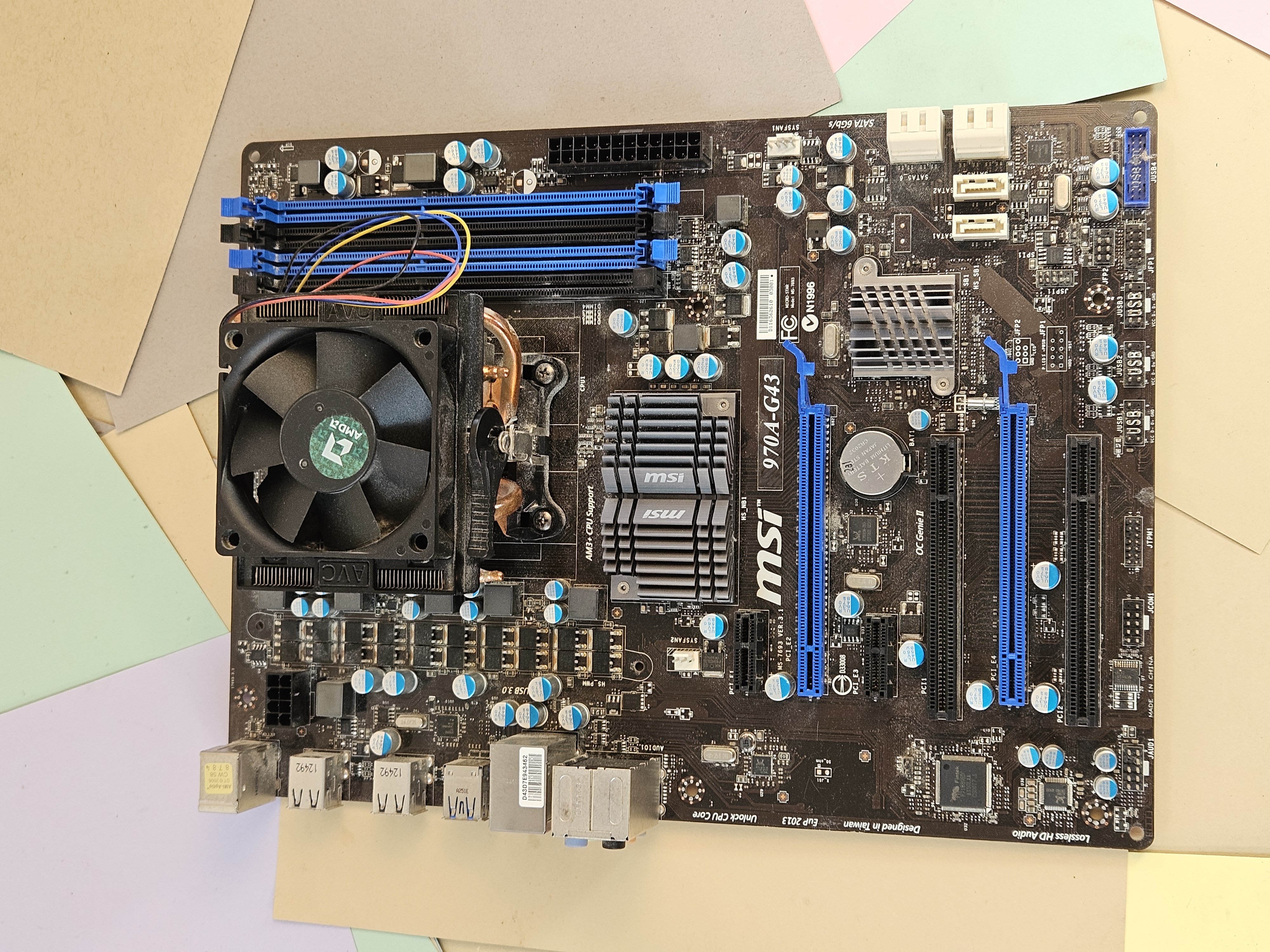 MSI 970A-G43 Motherboard AMD FX-8350 CPU and Cooler