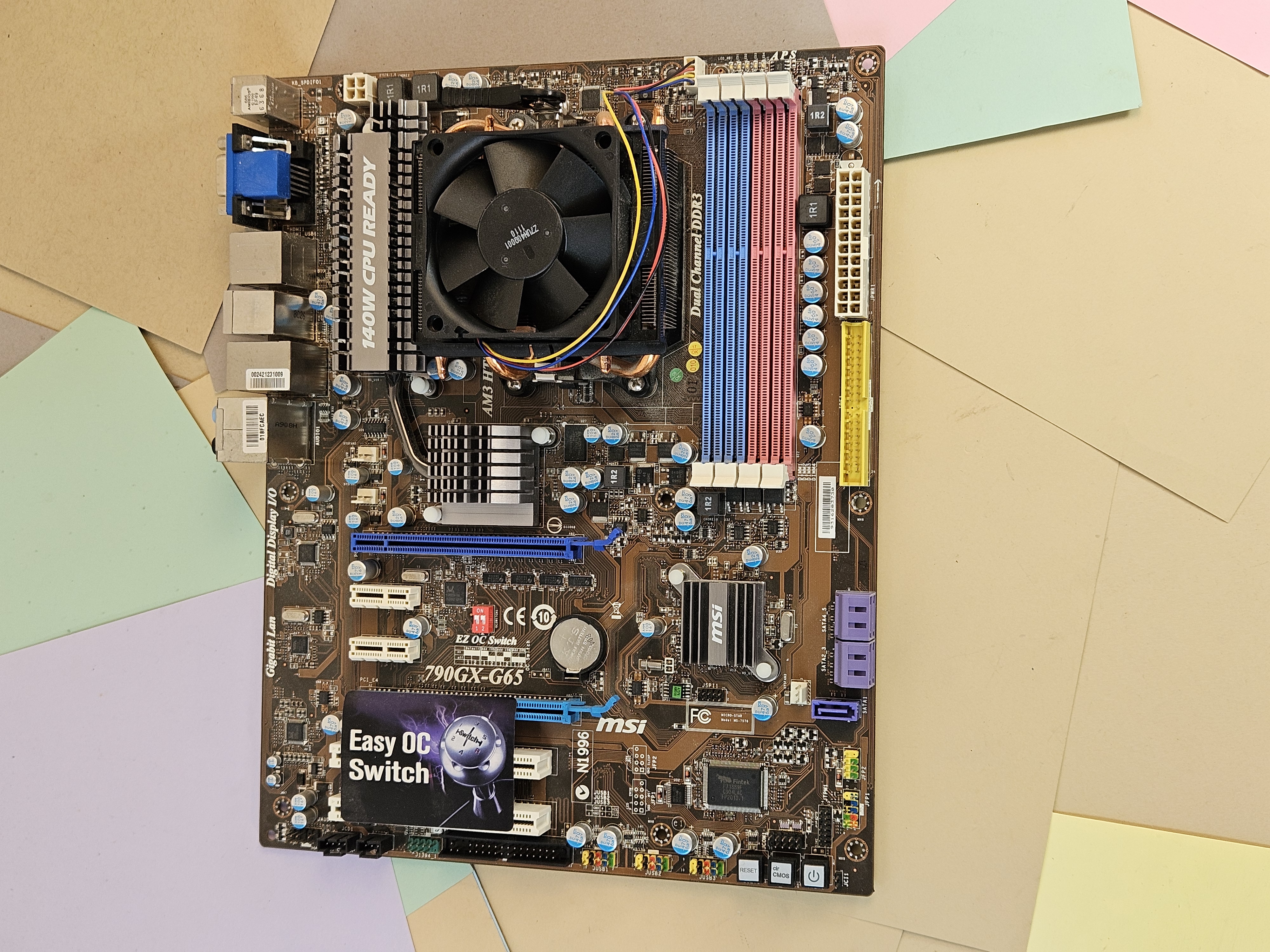 MSI 790GX-G65 Motherboard AMD Phenom II X4 965 CPU Cooler