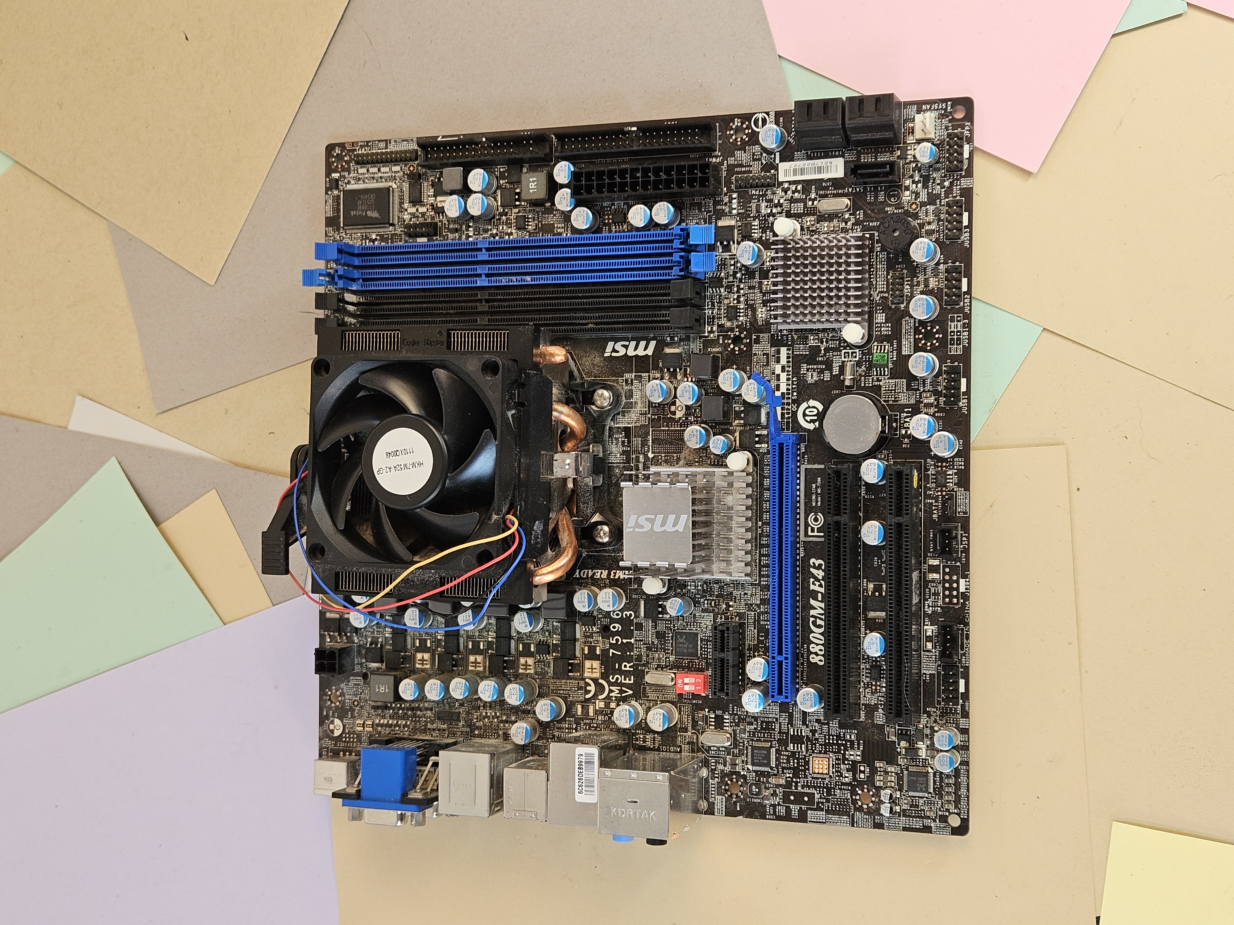 MSI 880GM-E43 Motherboard AMD Phenom II X6 1090T CPU Cooler