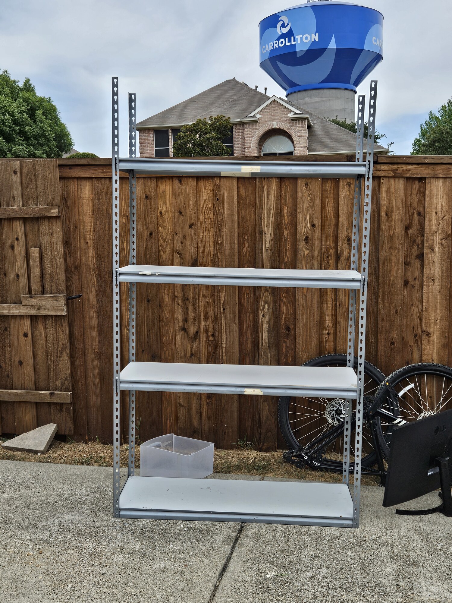 Gray Metal Utility Shelf / Garage Shelf