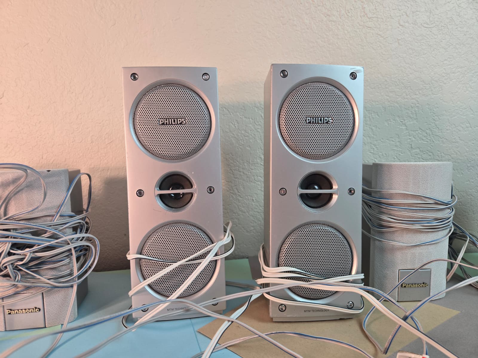 Philips Panasonic Wired Surround Sound Speaker Lot