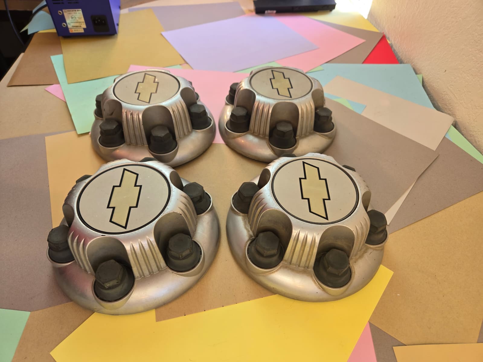 Set of Four Chevrolet Bowtie Wheel Center Caps